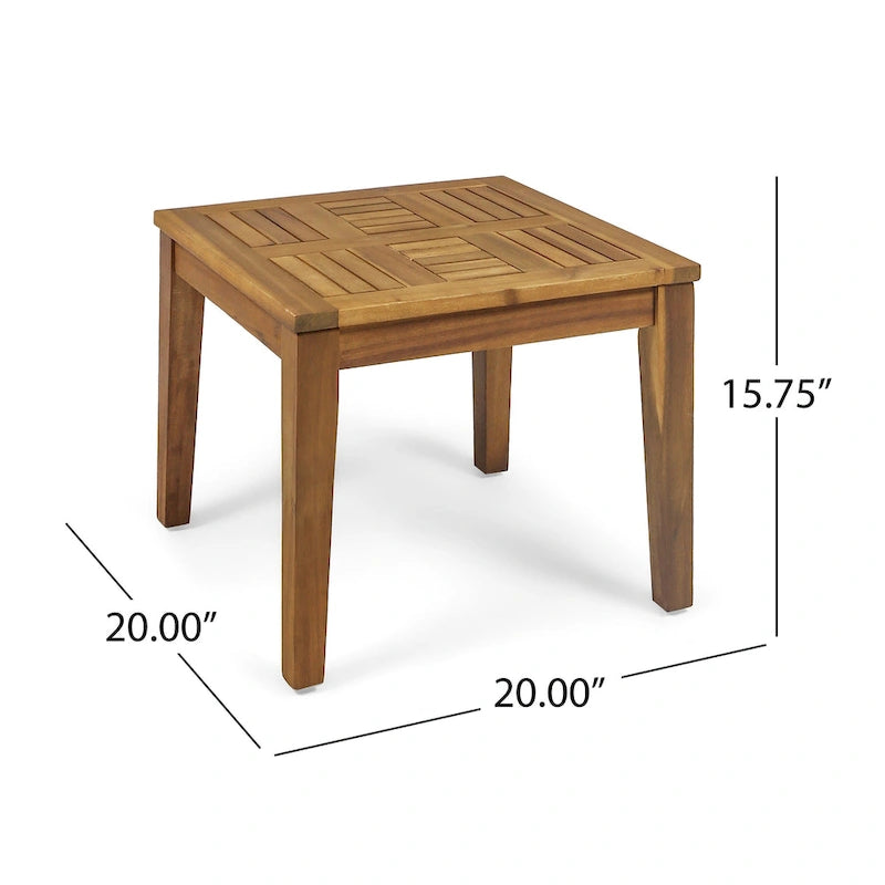 Tavolino da Esterno in Legno di Acacia