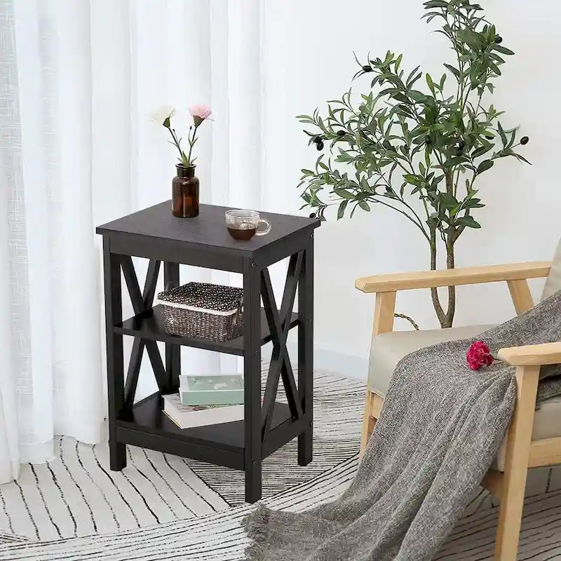Comodino moderno con mensole a 3 livelli