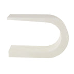 Tavolo Consolle a C con Piano in MDF, Bianco, 12L x 44P x 25H