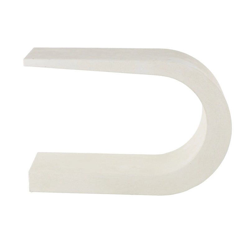 Tavolo Consolle a C con Piano in MDF, Bianco, 12L x 44P x 25H