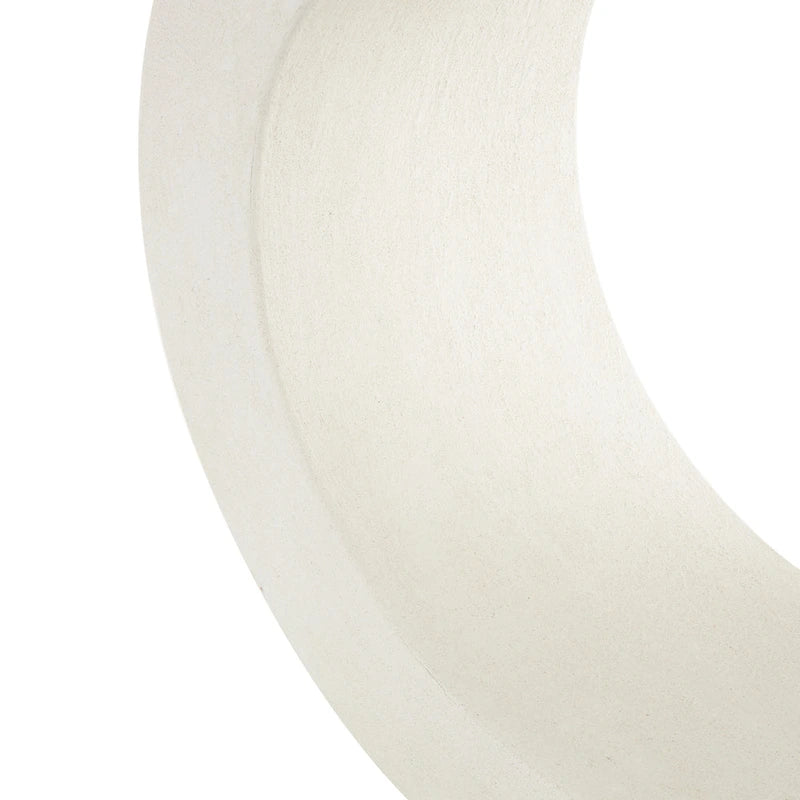 Tavolo Consolle a C con Piano in MDF, Bianco, 12L x 44P x 25H