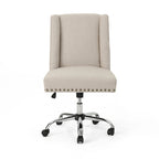 Sedia da ufficio girevole con base cromata