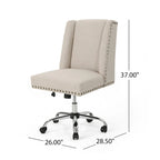 Sedia da ufficio girevole con base cromata