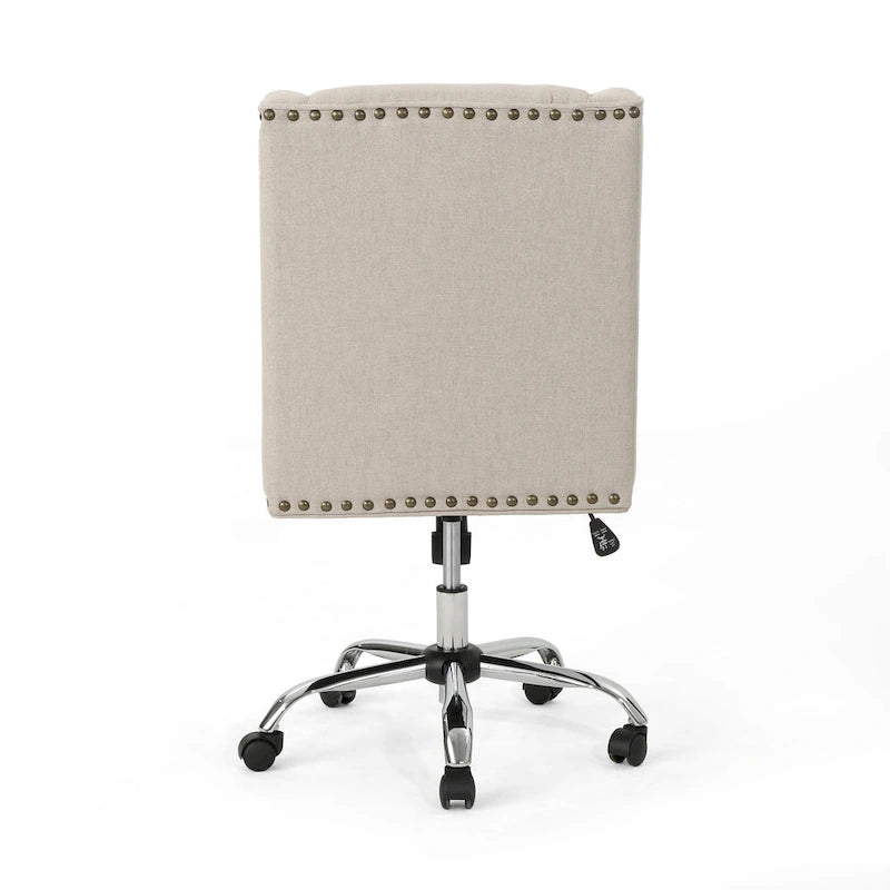 Sedia da ufficio girevole con base cromata