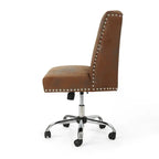 Sedia da ufficio girevole con base cromata