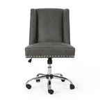 Sedia da ufficio girevole con base cromata
