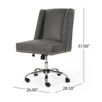 Sedia da ufficio girevole con base cromata