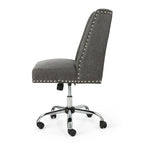 Sedia da ufficio girevole con base cromata