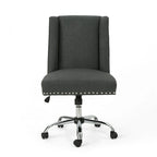 Sedia da ufficio girevole con base cromata