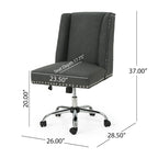 Sedia da ufficio girevole con base cromata