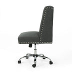 Sedia da ufficio girevole con base cromata
