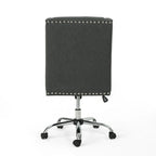 Sedia da ufficio girevole con base cromata