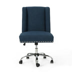 Sedia da ufficio girevole con base cromata