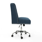 Sedia da ufficio girevole con base cromata