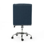 Sedia da ufficio girevole con base cromata