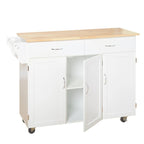 Carrello da cucina con piano in legno