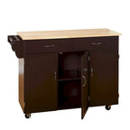Carrello da cucina con piano in legno