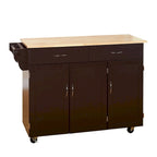 Carrello da cucina con piano in legno