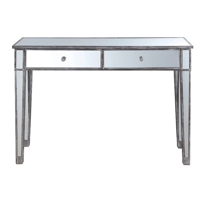 Console da scrivania a 2 cassetti a specchio