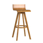 Sgabello girevole in legno di design Mid-Century Modern (set da 2)