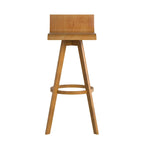 Sgabello girevole in legno di design Mid-Century Modern (set da 2)