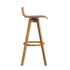 Sgabello girevole in legno di design Mid-Century Modern (set da 2)