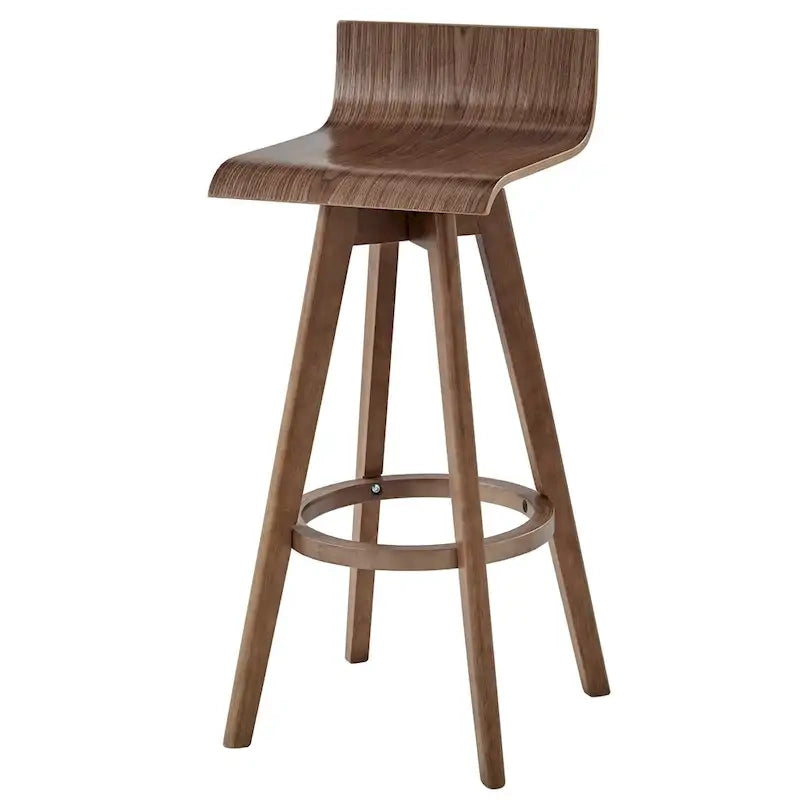 Sgabello girevole in legno di design Mid-Century Modern (set da 2)