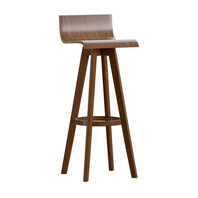 Sgabello girevole in legno di design Mid-Century Modern (set da 2)