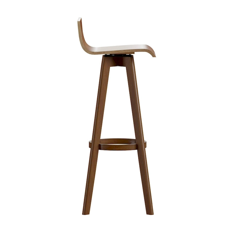 Sgabello girevole in legno di design Mid-Century Modern (set da 2)
