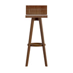 Sgabello girevole in legno di design Mid-Century Modern (set da 2)