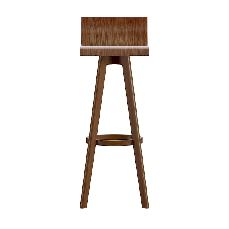 Sgabello girevole in legno di design Mid-Century Modern (set da 2)