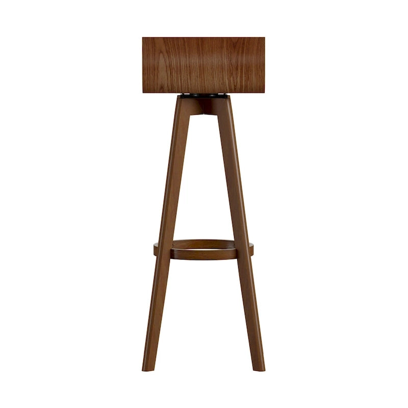 Sgabello girevole in legno di design Mid-Century Modern (set da 2)