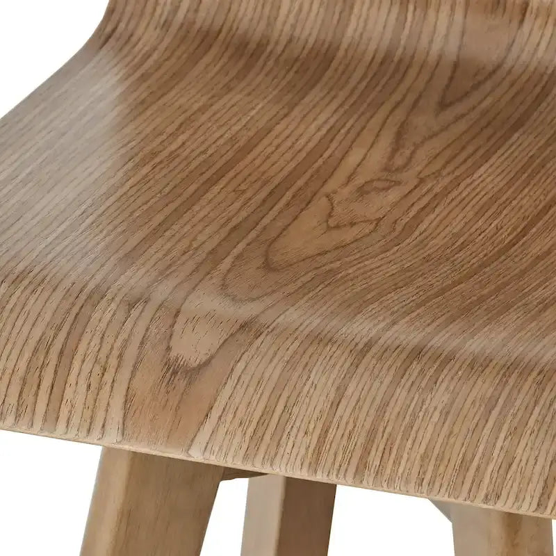 Sgabello girevole in legno di design Mid-Century Modern (set da 2)
