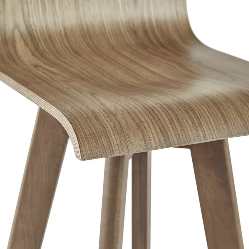 Sgabello girevole in legno di design Mid-Century Modern (set da 2)