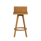 Sgabello girevole in legno di design Mid-Century Modern (set da 2)