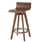Sgabello girevole in legno di design Mid-Century Modern (set da 2)