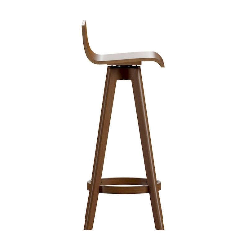 Sgabello girevole in legno di design Mid-Century Modern (set da 2)