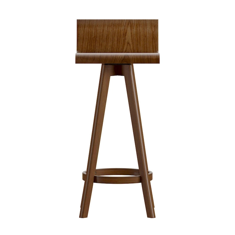 Sgabello girevole in legno di design Mid-Century Modern (set da 2)