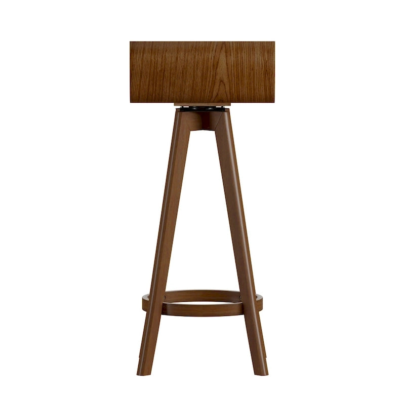 Sgabello girevole in legno di design Mid-Century Modern (set da 2)