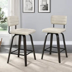 Sgabello da bar girevole ad altezza bancone con sedile in pelle PU