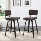 Sgabello da bar girevole ad altezza bancone con sedile in pelle PU