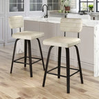 Sgabello da bar girevole ad altezza bancone con sedile in pelle PU