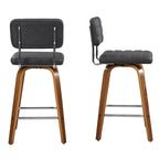 Sgabello da bar girevole ad altezza bancone con sedile in pelle PU