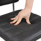 Sgabello da bar girevole ad altezza bancone con sedile in pelle PU