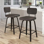 Sgabello da bar girevole ad altezza bancone con sedile in pelle PU