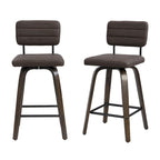 Sgabello da bar girevole ad altezza bancone con sedile in pelle PU