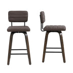Sgabello da bar girevole ad altezza bancone con sedile in pelle PU