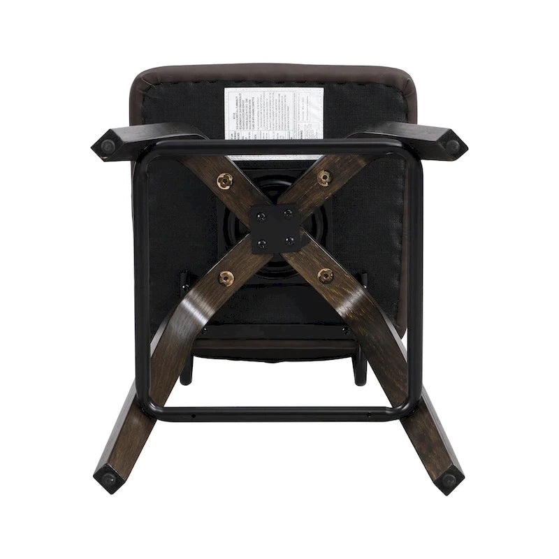Sgabello da bar girevole ad altezza bancone con sedile in pelle PU