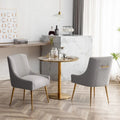 Set di 2 Poltrone Accent Imbottite con Maniglia Posteriore