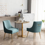 Set di 2 Poltrone Accent Imbottite con Maniglia Posteriore